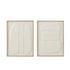 Schilderij Cellen Papier Wit Set van 2 - Schilderij - J-Line - livinglovely.nl