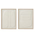 Schilderij Cellen Papier Wit Set van 2 - Schilderij - J-Line - livinglovely.nl