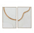 Schilderij Hooi Canvas Wit Set van 2 - Schilderij - J-Line - livinglovely.nl