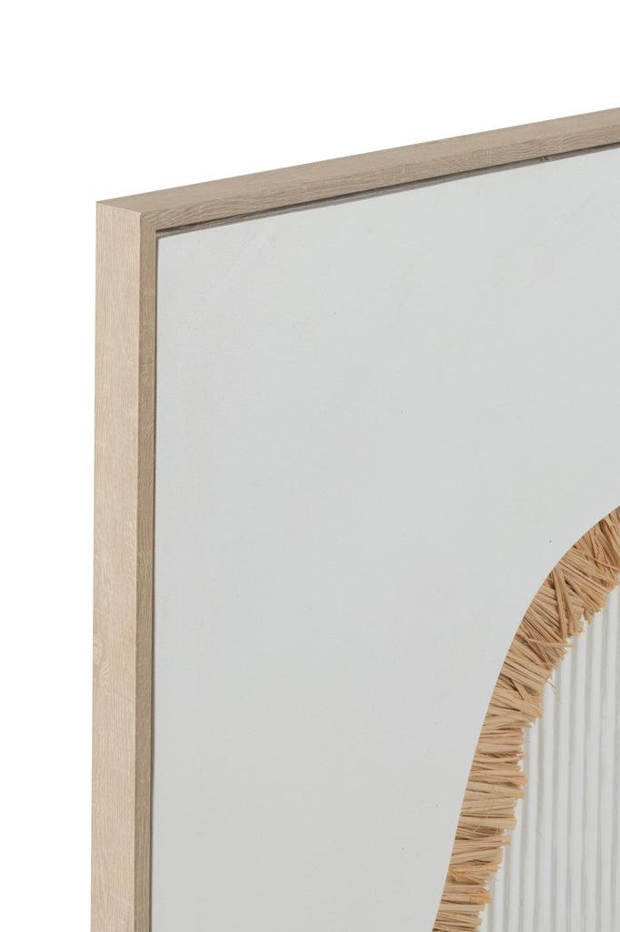 Schilderij Hooi Canvas Wit Set van 2 - Schilderij - J-Line - livinglovely.nl