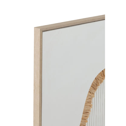 Schilderij Hooi Canvas Wit Set van 2 J-Line