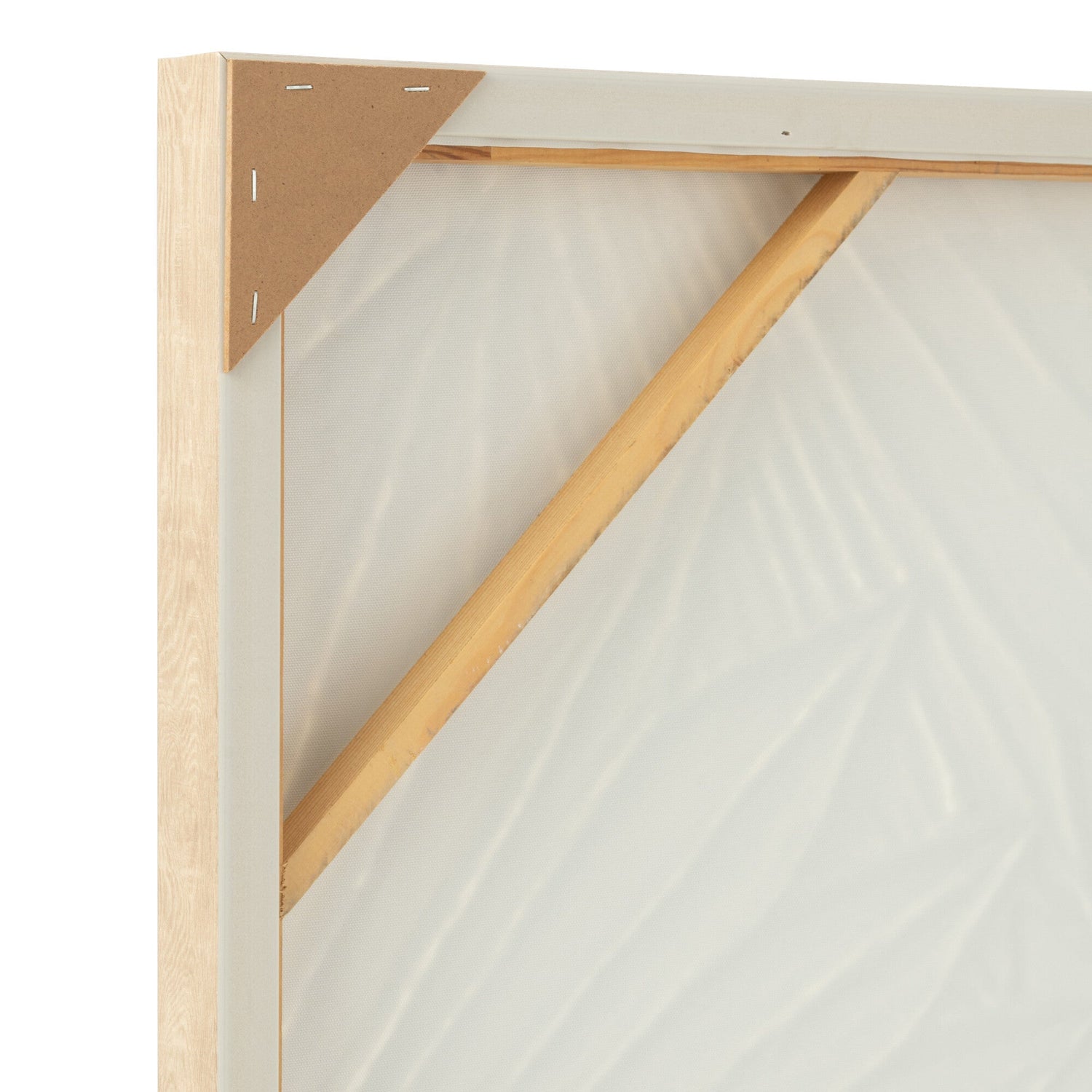 Schilderij Koy Dennenhout Wit J-Line - Schilderij - J-Line - livinglovely.nl