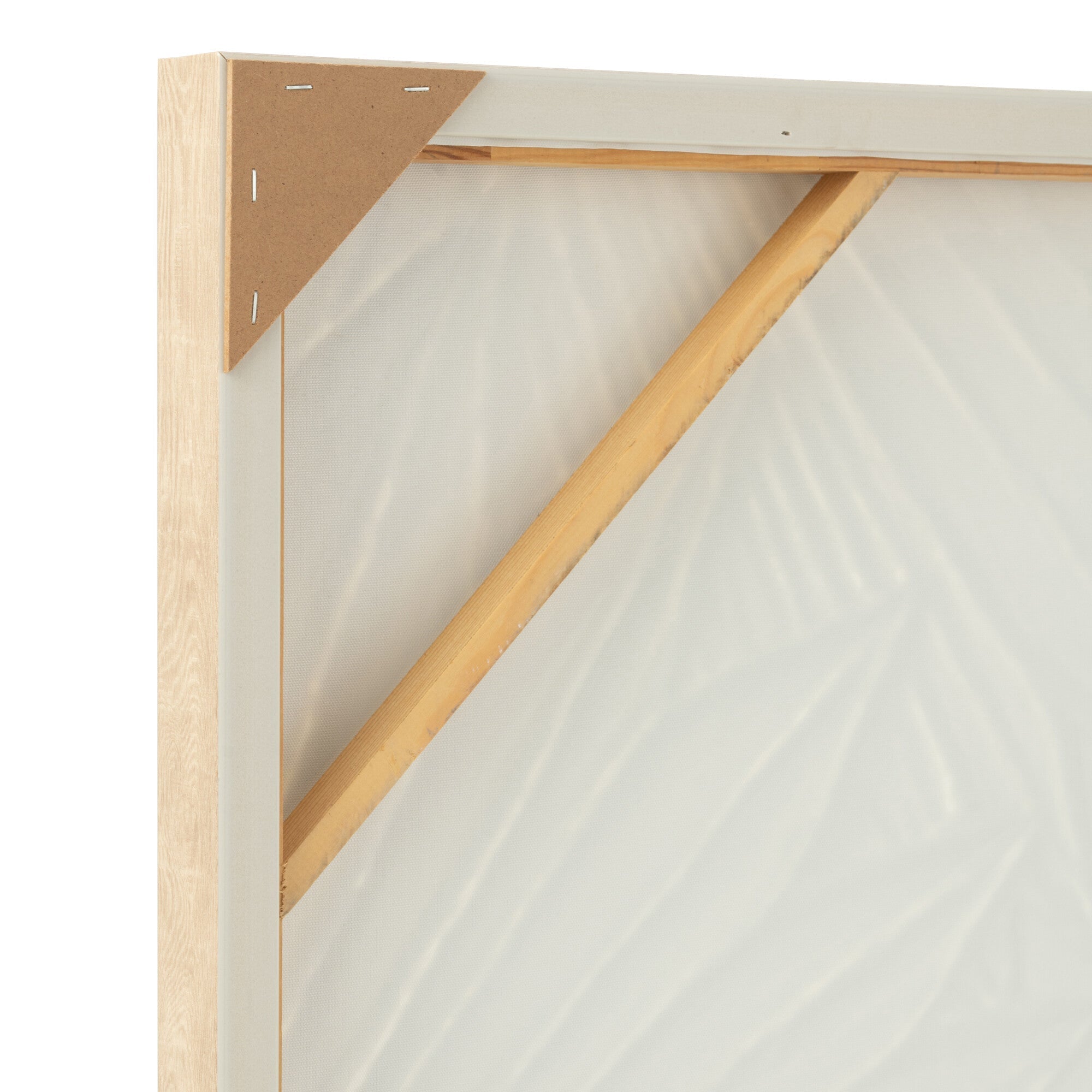 Schilderij Koy Dennenhout Wit J-Line - Schilderij - J-Line - livinglovely.nl