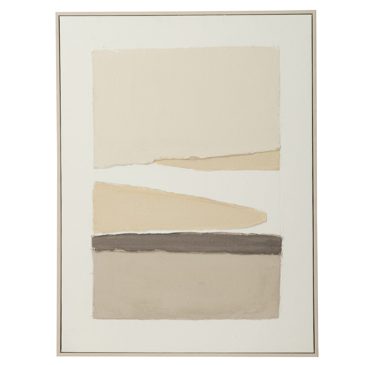 Schilderij Mog Canvas/Dennenhout Mix - Schilderij - J-Line - livinglovely.nl