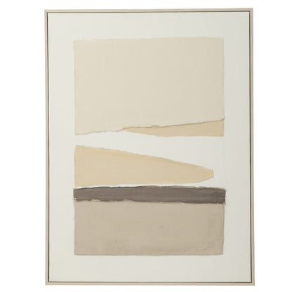 Schilderij Mog Canvas/Dennenhout Mix - Schilderij - J-Line - livinglovely.nl