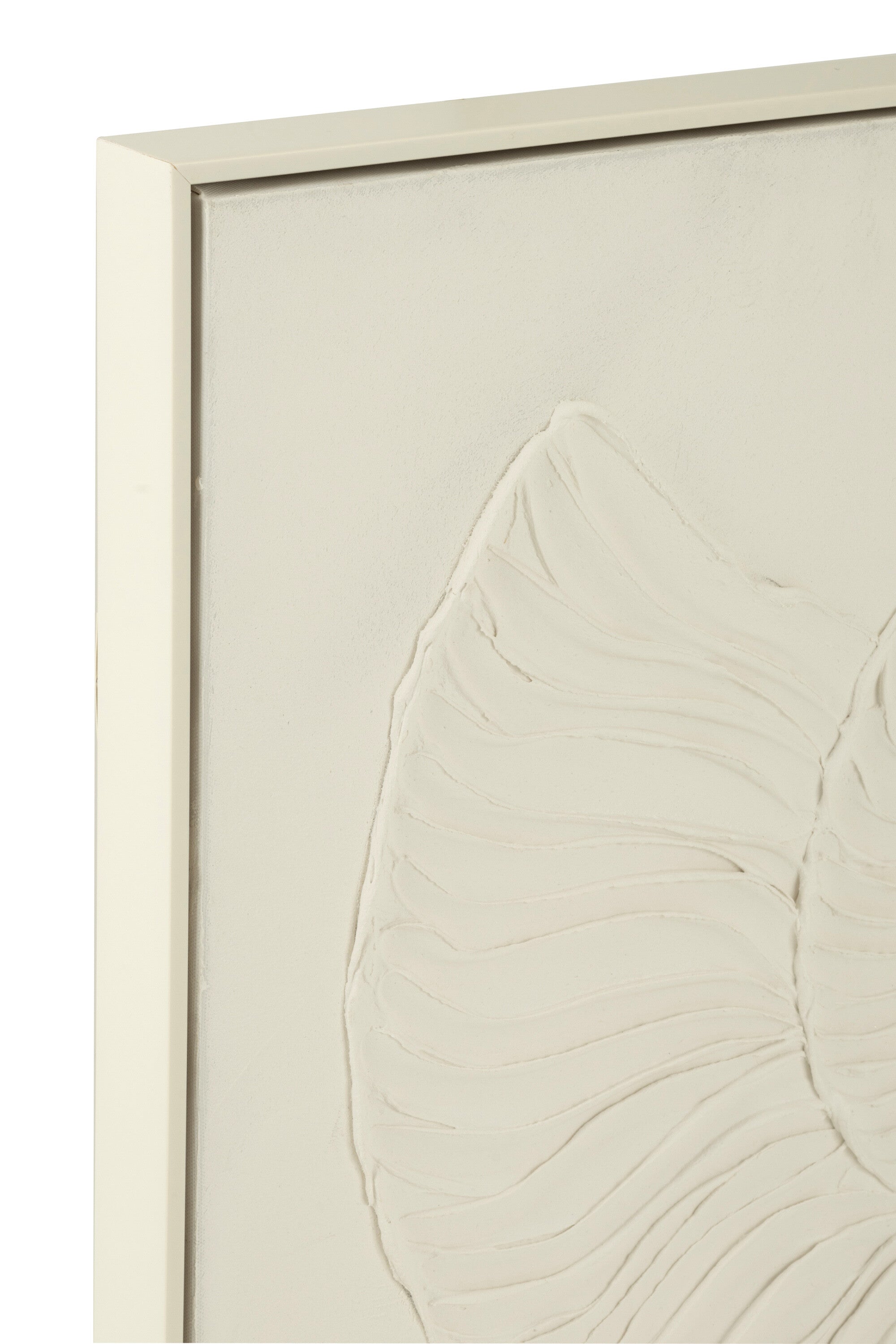 Schilderij Schelp Acrylverf/Canvas Wit - Schilderij - J-Line - livinglovely.nl