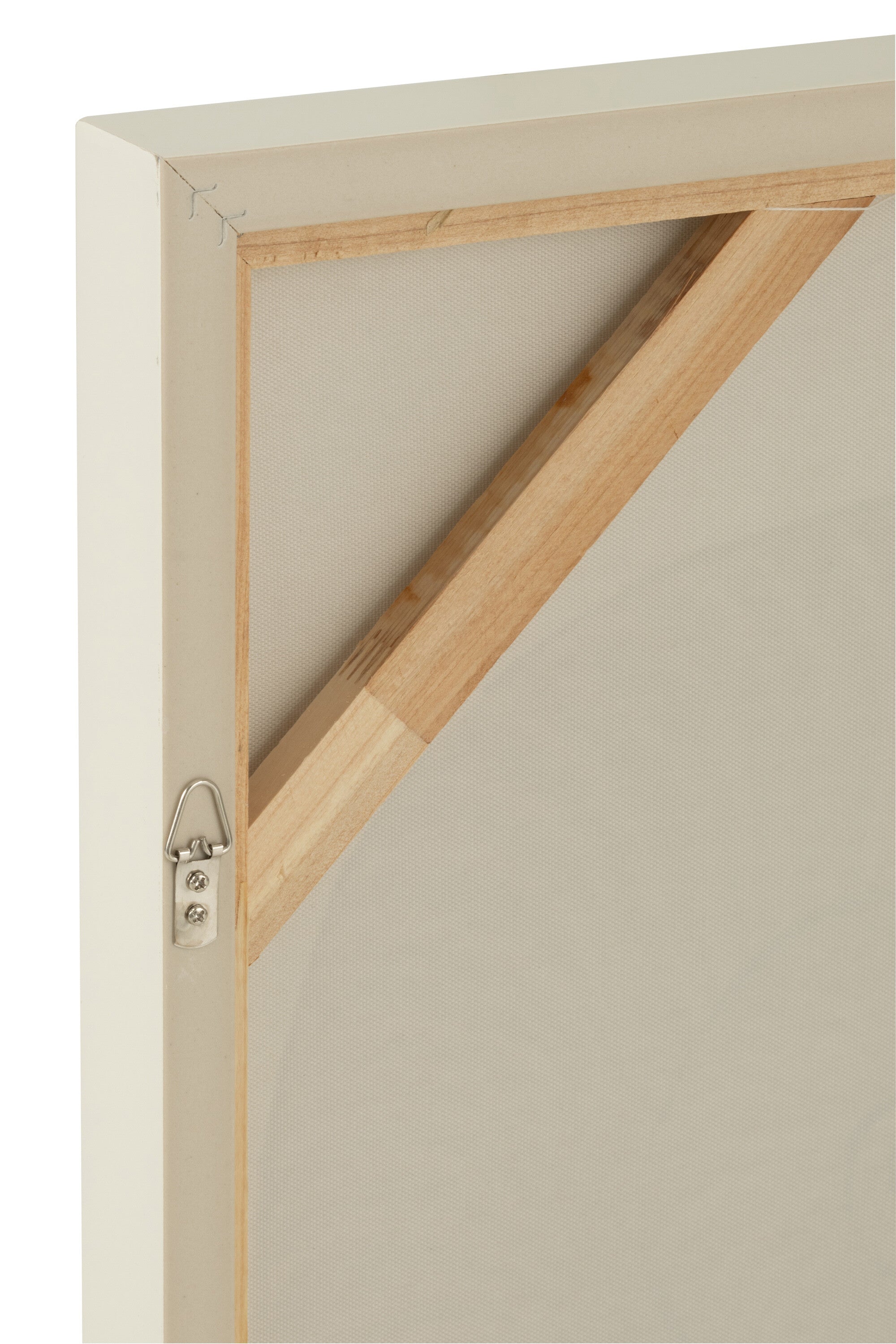 Schilderij Schelp Acrylverf/Canvas Wit - Schilderij - J-Line - livinglovely.nl