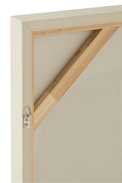 Schilderij Schelp Acrylverf/Canvas Wit - Schilderij - J-Line - livinglovely.nl