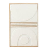 Schilderij Thibault Papier Wit/Beige - Schilderij - J-Line - livinglovely.nl
