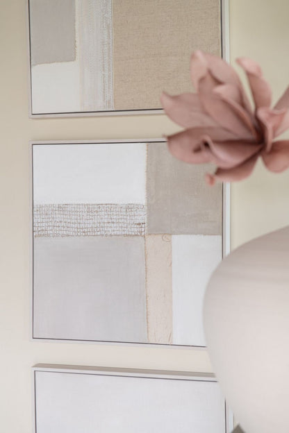 Schilderij Tod Canvas/Dennenhout Set van 3 - Schilderij - J-Line - livinglovely.nl