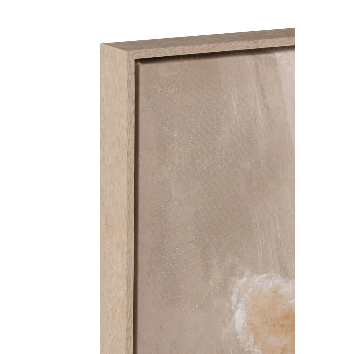 Schilderij Vaas Pampas Canvas/Hout Beige Set van 2 J-Line
