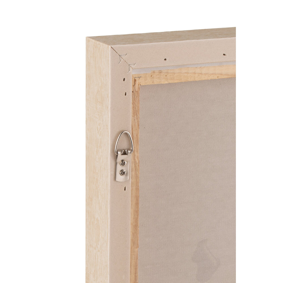 Schilderij Vaas Pampas Canvas/Hout Beige Set van 2 J-Line