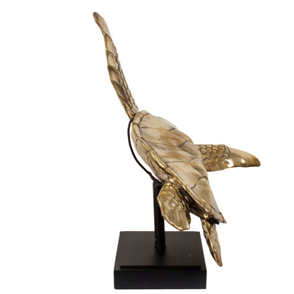 Sea Turtle Brass on Stand - Pole To Pole - Ornament - Pole To Pole - livinglovely.nl