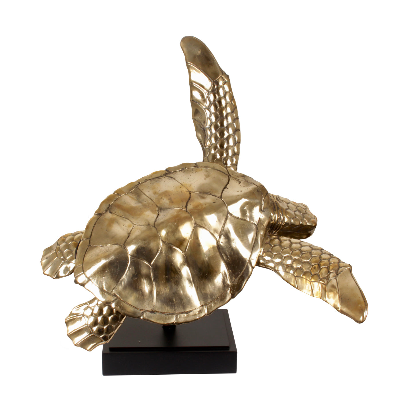 Sea Turtle Brass on Stand - Pole To Pole - Ornament - Pole To Pole - livinglovely.nl
