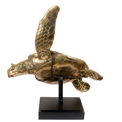 Sea Turtle Brass on Stand - Pole To Pole - Ornament - Pole To Pole - livinglovely.nl