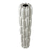 Seanis Grey Round Ceramic Vase Block Pattern M 	14.5x14.5x61cm PTMD - Vaas - PTMD - livinglovely.nl