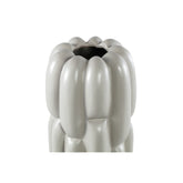 Seanis Grey Round Ceramic Vase Block Pattern S 14x14x51cm PTMD - Vaas - PTMD - livinglovely.nl