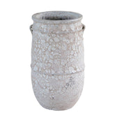 Serennah White Ceramic Jar Pot Rough Finish PTMD - Pot - PTMD - livinglovely.nl