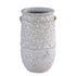 Serennah White Ceramic Jar Pot Rough Finish PTMD - Pot - PTMD - livinglovely.nl