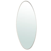 Serine White Steel Oval Mirror Large 78x3,5x180cm PTMD - Spiegel - PTMD - livinglovely.nl