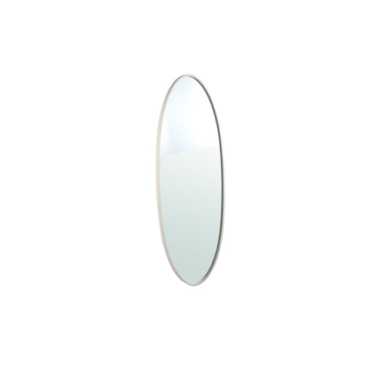 Serine White Steel Oval Mirror Small 50x3,5x140cm PTMD - Spiegel - PTMD - livinglovely.nl