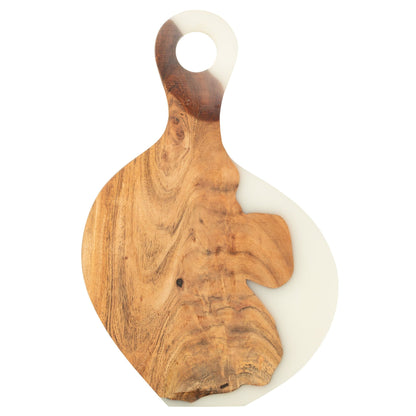 Serveerplank Modern Acacia Hout/Epoxyhars Naturel/Wit J-Line