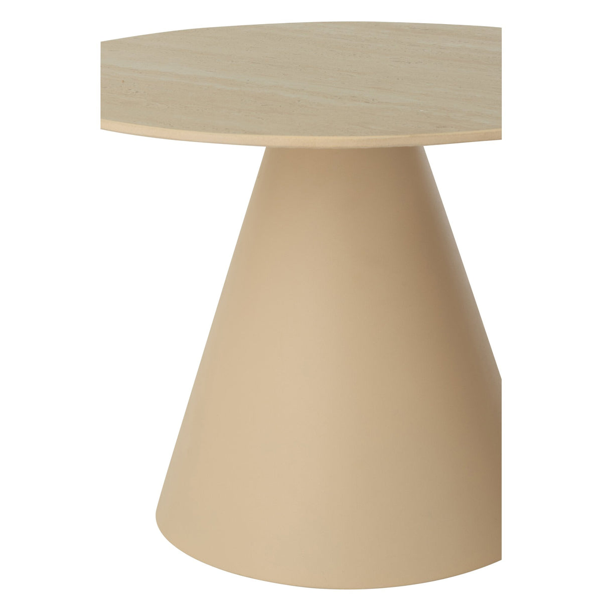 Set van 2 Bijzettafels Kegel IJzer Ecru/Beige J-Line