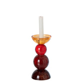 Kleine kandelaar van meerkleurig glas uit de J-Line set, 21cm hoog
