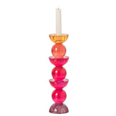Grote oranje roze kandelaar uit de set van J-Line, Ø8cm x H30cm