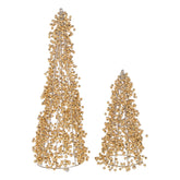 Set Van 2 Kegels Kralen Acryl Goud van J-Line, de complete set met beide kegels naast elkaar op witte achtergrond