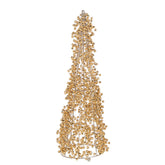 Kegel Kralen Acryl Goud Large uit de set van J-Line, kegel vol goudkleurige kralen van 40 cm