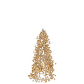 Kegel Kralen Acryl Goud Small uit de set van J-Line, kegel vol goudkleurige kralen van 25 cm