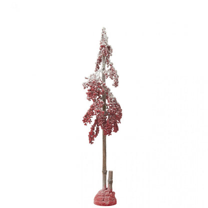 Kerstboom Grote Bessen Rood Medium uit de set van J-Line, 108 cm hoog met rode mosvoet