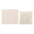 Set Van 2 Plaid en Kussen Corduroy Wit van J-Line, plaid en kussen naast elkaar op witte achtergrond