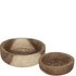 Set van 2 schalen Mandala van MUST Living, decoratieve schalen van teakhout in naturel
