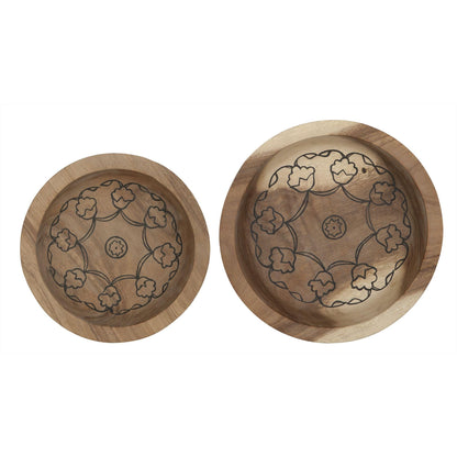 Mandala schalen van MUST Living gestyled op een houten tafel in een natuurlijk interieur