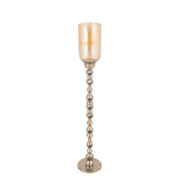 Set Van 2 Tracy Windlichten Aluminium met Glas van PTMD, het champagnekleurige vloerwindlicht van 125 centimeter