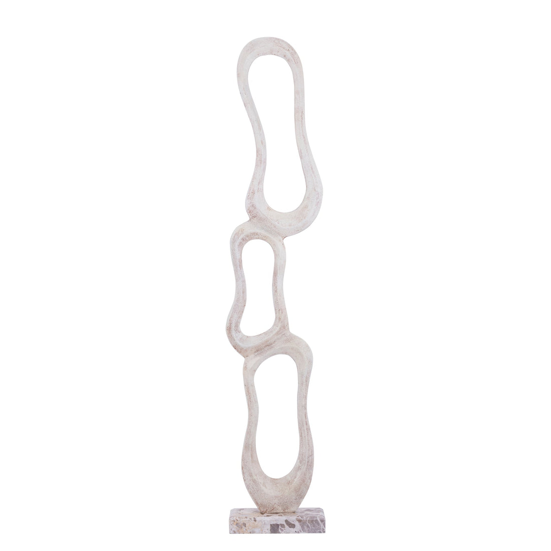 Set Van 3 Camare Beelden Abstract Beige van PTMD, het grote beeld op witte achtergrond