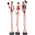 Set Van 3 Clowns Giant van J-Line, drie grote meerkleurige clownbeelden van polyresin naast elkaar