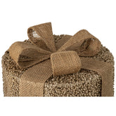 Decoratieve cadeaudozen met glitter van J-Line in goud en naturel, gestyled als kerstdecoratie