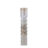 Set Van 3 Kaylyne Windlichten Crème Emaille van PTMD, het middelgrote windlicht op witte achtergrond