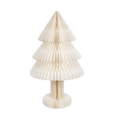 Kerstboom Vouwbaar Papier Gebroken Wit Large uit de set van J-Line, papieren vloermodel van 100 cm