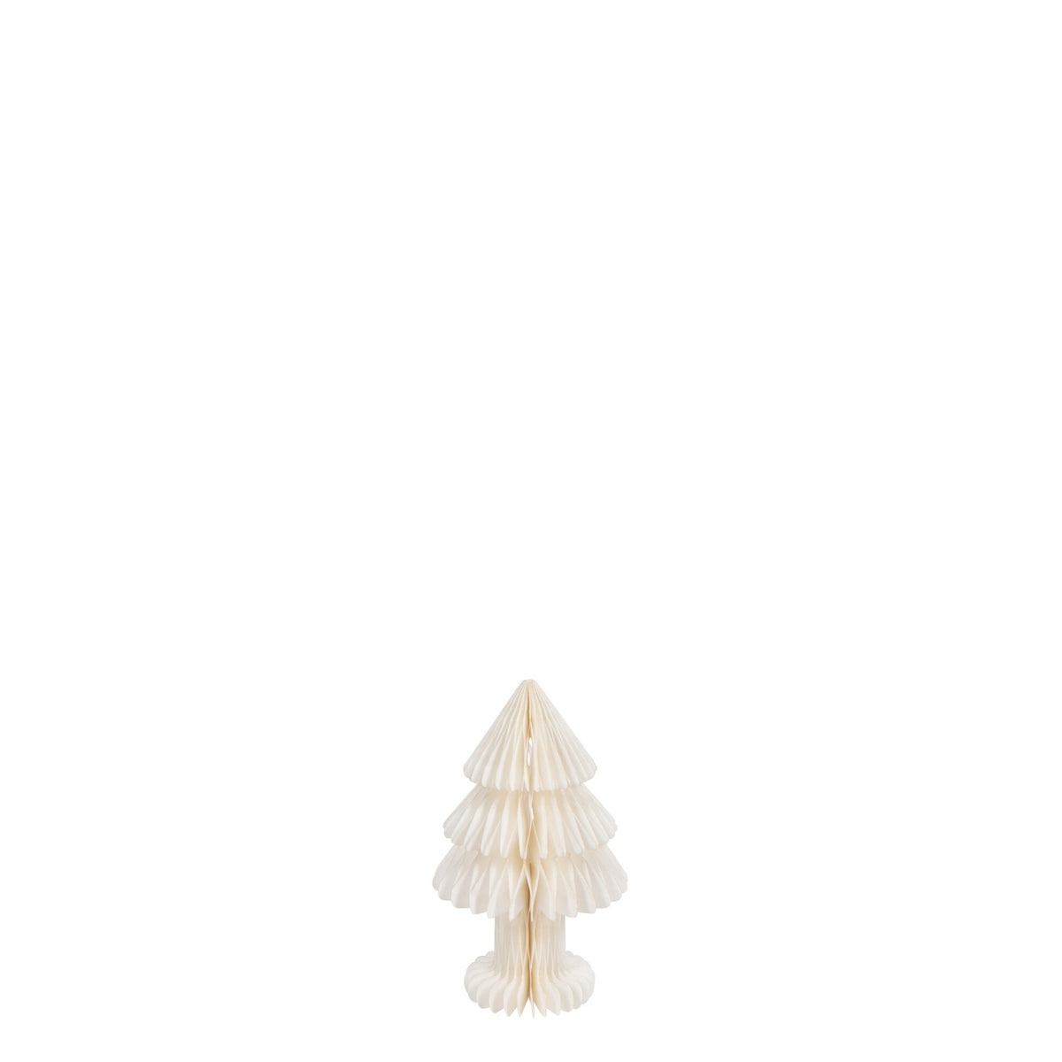 Kerstboom Vouwbaar Papier Gebroken Wit Small uit de set van J-Line, papieren kegel van 30 cm