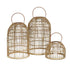 Set Van 3 Lantaarns Nordby Bamboe Naturel van Pomax, productfoto in naturel met de volledige vorm in beeld