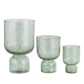 Set Van 3 Laurynn Kaarshouders Bubbelglas Groen van PTMD, de complete set met alle drie de kaarshouders naast elkaar