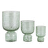 Set Van 3 Laurynn Kaarshouders Bubbelglas Groen van PTMD, de complete set met alle drie de kaarshouders naast elkaar