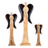 Set Van 3 Maebha Engelen Hout van PTMD, de complete set met alle drie de houten engelen naast elkaar op witte achtergrond