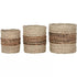 Set Van 3 Manden Carvoeiro van MUST Living, gevlochten zeegras manden in naturel