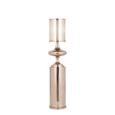 Set Van 3 Rodire Windlichten RVS Brons van PTMD, het vloermodel van 125 centimeter met glazen kelk