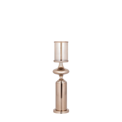 Set Van 3 Rodire Windlichten RVS Brons van PTMD, het middelste windlicht van 46 centimeter